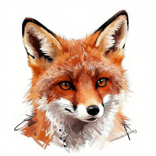 Abstract Cartoonish Fox Inspired by Gal Gadot