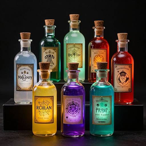 Colorful Harry Potter-Style Magical Potions