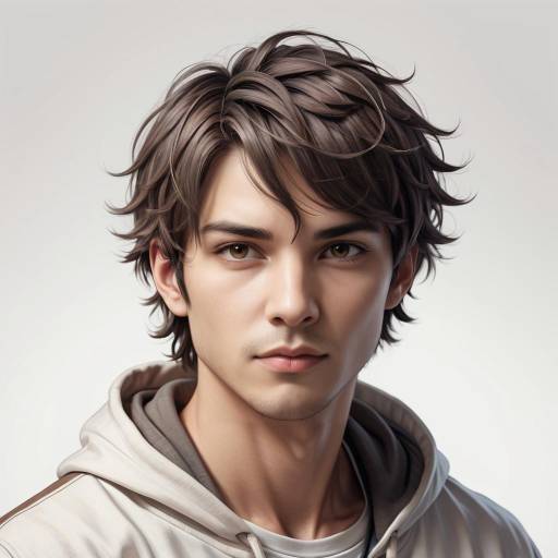 Warm Anime Portrait of Young Male Character