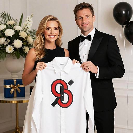 Elegant Couple with Festive Decor