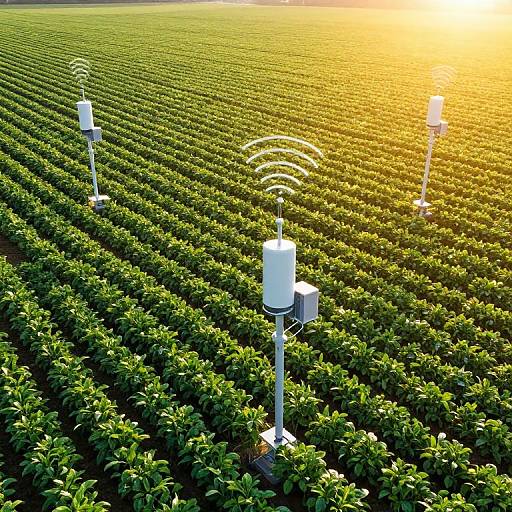 Aerial View of Sensor-Equipped Fields