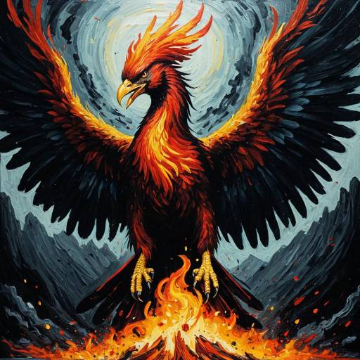 Expressionist Phoenix Painting