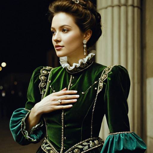 Elegant Woman in Renaissance Court Dress