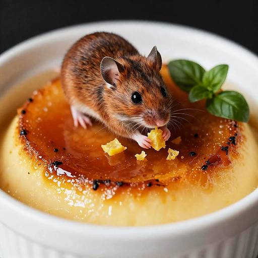 Photorealistic Creme Brulee with Mouse
