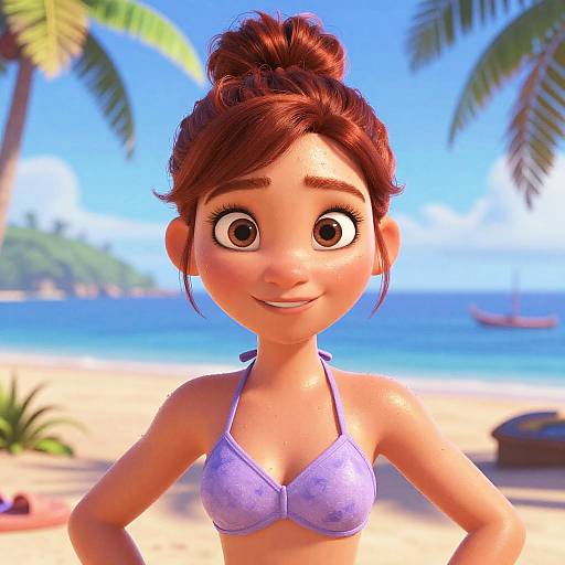 Ultra Realistic Redhead Beach Model