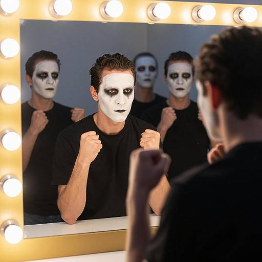 Mirror Reflection of Focused Individual