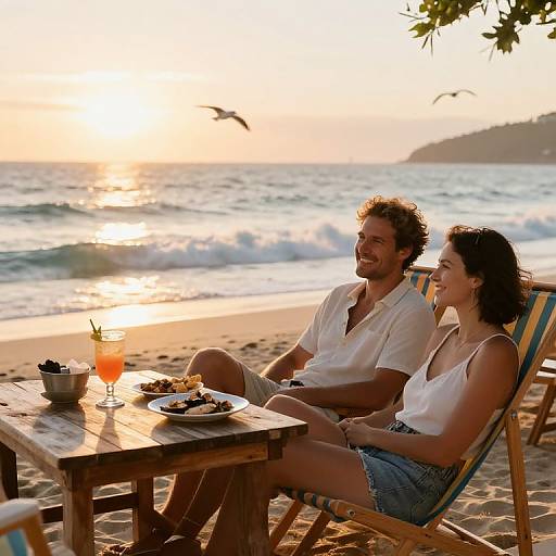 Romantic Seaside Sunset Patio