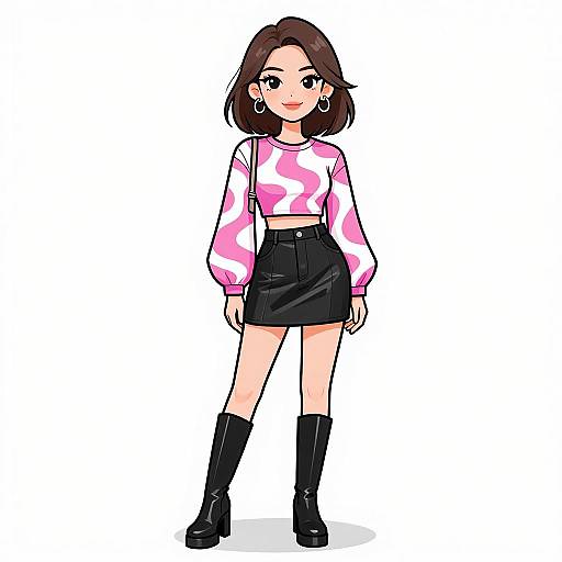 Smiling Woman in Modern Streetwear