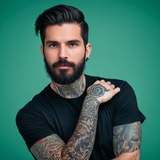Bearded Tattooed Man Portrait