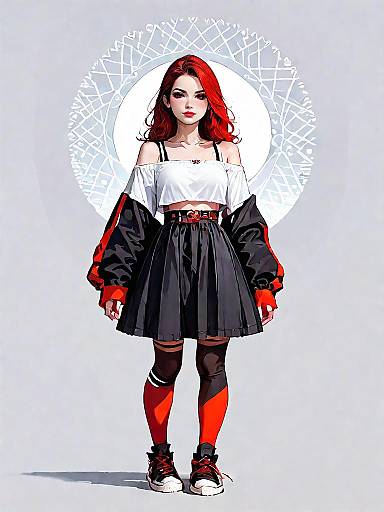 Stylish Woman in Modern Casual Outfit