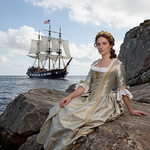 18th-Century Elegance by Rocky Cliffs