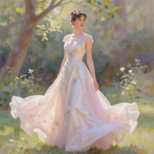 Hepburn's Elegance in Dreamy Garden