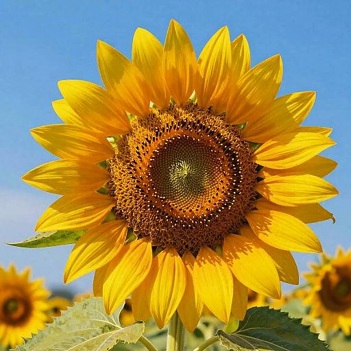 Vibrant Naive Art Sunflower