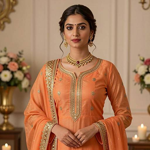 Elegant Indian Woman in Party Wear
