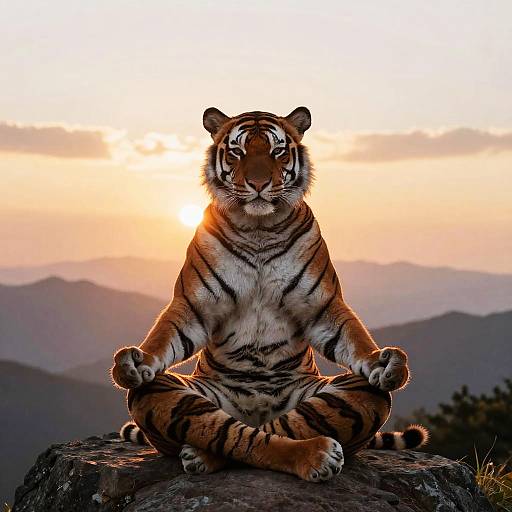 Peaceful Female Tiger Furry Meditation