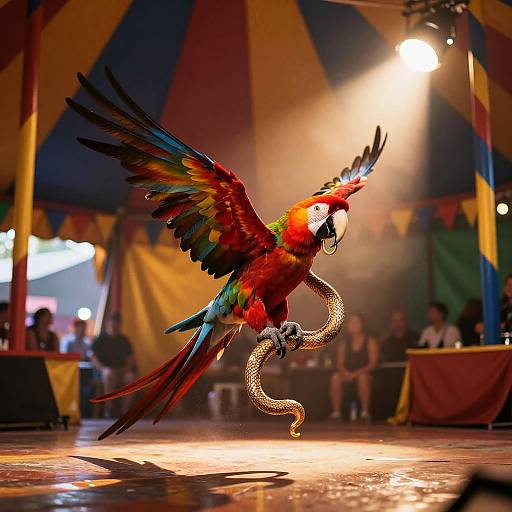 Scarlet Macaw Carnival Performer
