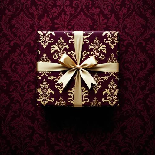 Royal Style Christmas Gift with Damask Pattern