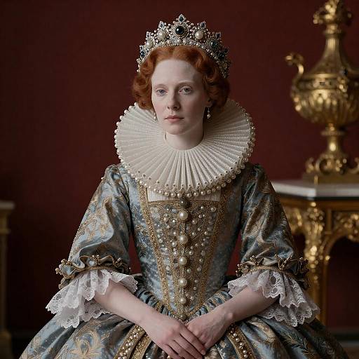 Baroque Portrait of Red-Haired Noblewoman