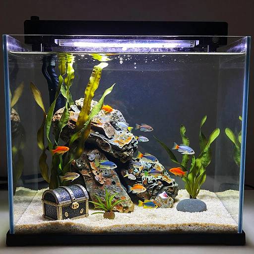 Serene Aquatic Fish Tank Diorama