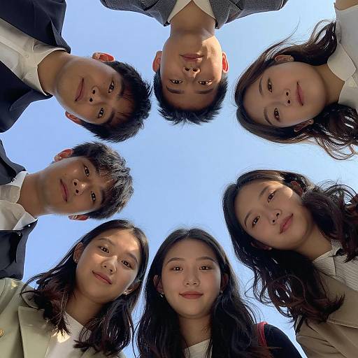 Outdoor Group Portrait with Blue Sky
