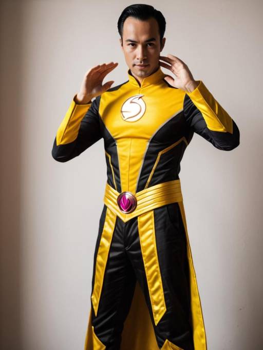 Man in Thaal Sinestro Cosplay Costume