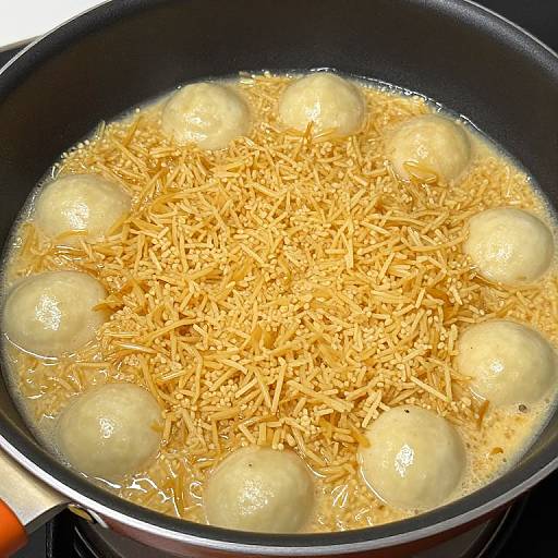 Golden Risalamande with Alphabet Rice