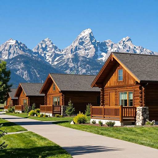 Rustic Cabins by Teton Mountains