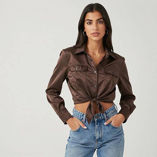 Confident Woman in Stylish Casual Outfit