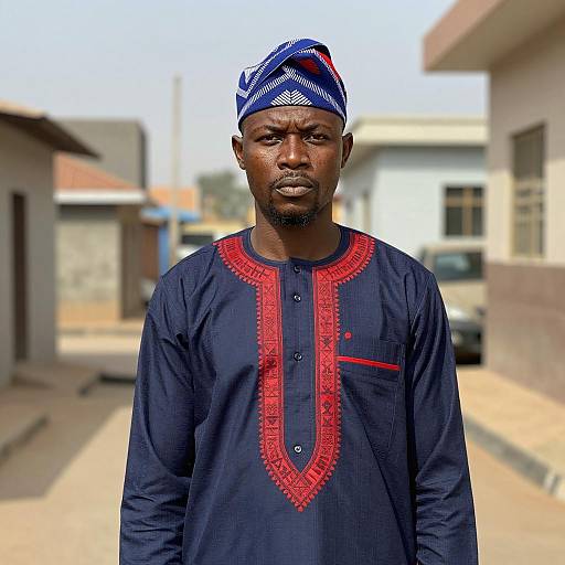 African Man in Traditional Nigerian Attire