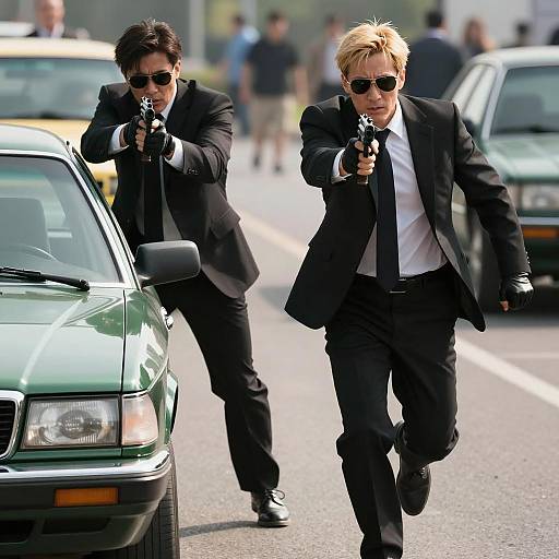 Dynamic Action Scene with Gunfight