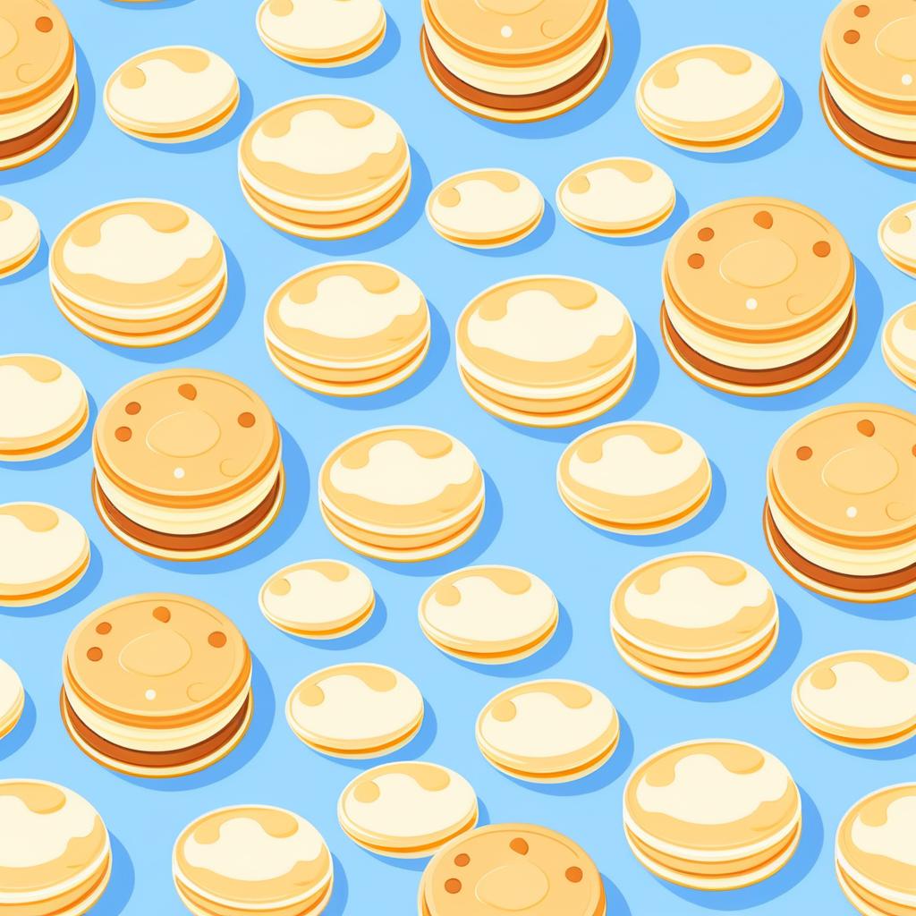 Cartoon Pancake Pattern for Design Projects