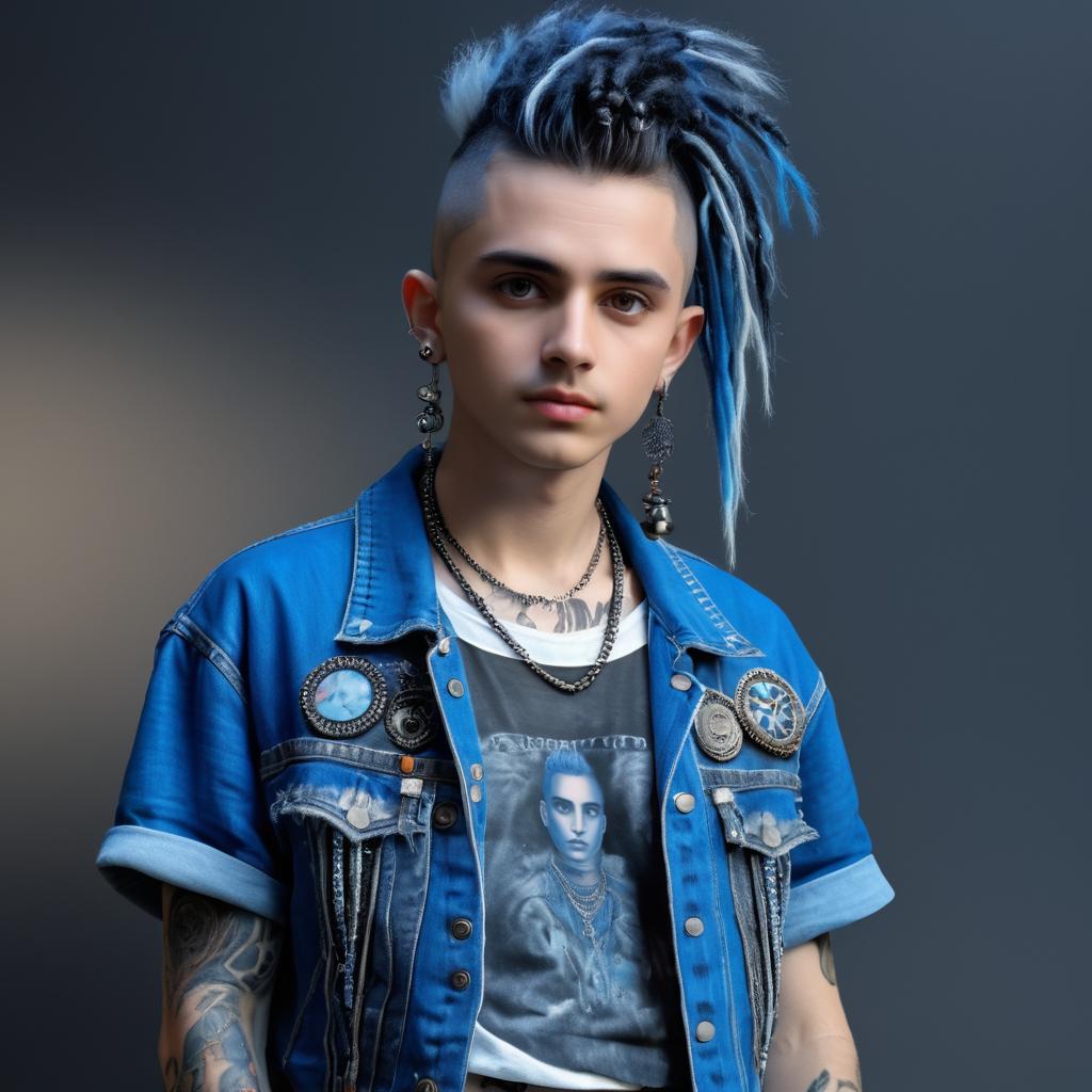 Punk Timothée Chalamet Upper Body Portrait