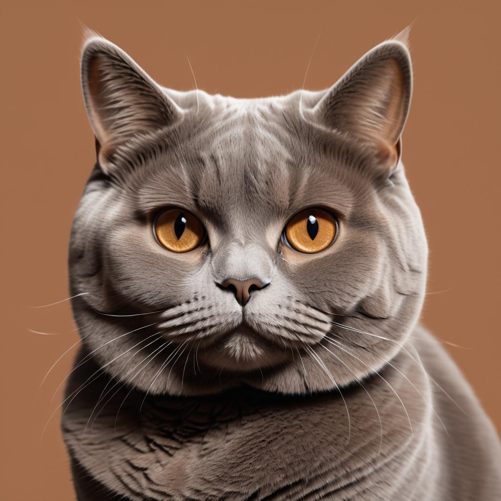 Lifelike British Shorthair Portrait