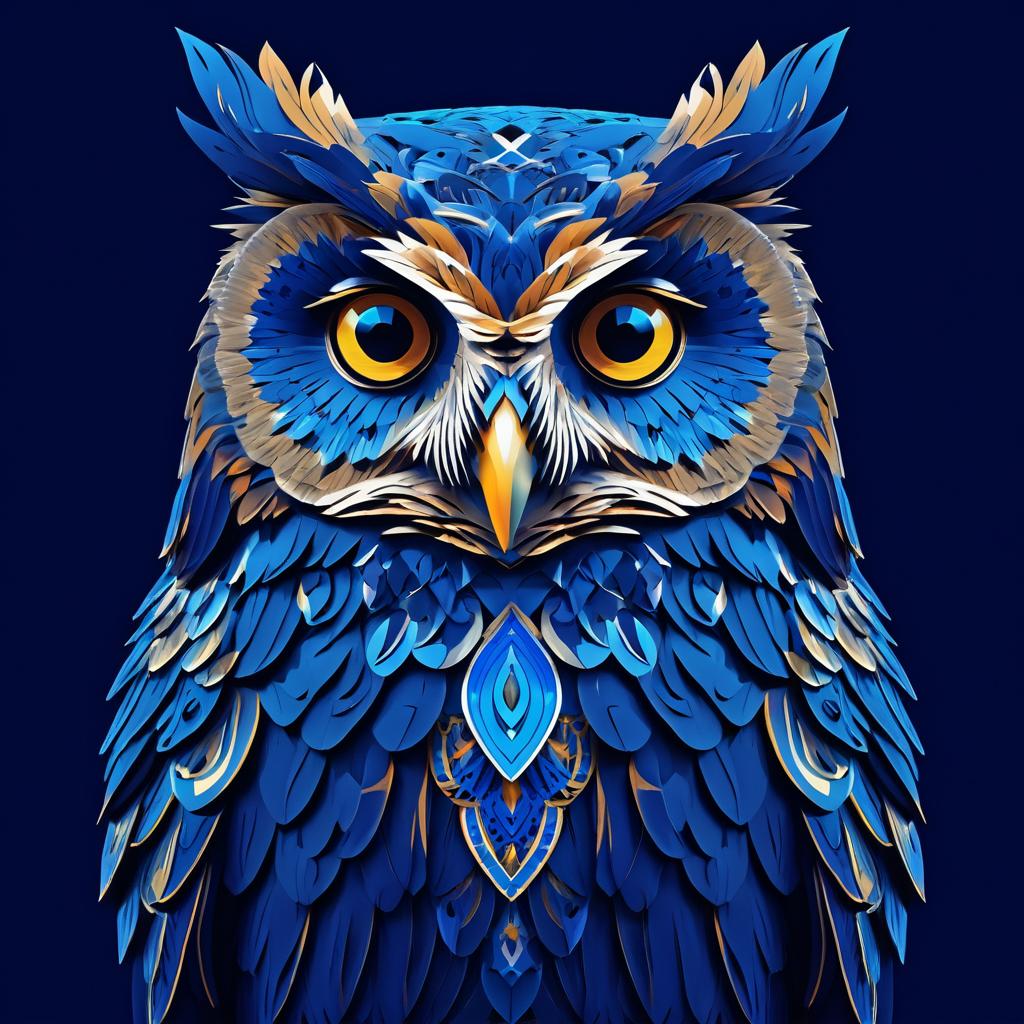 Vibrant Portrait of a Wise Old Owl