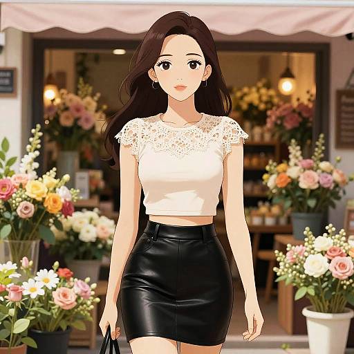 Stylish Woman in NBM Graphic Novel Style