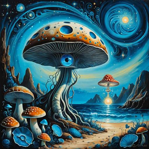 Mystical Oil Painting Inspired by Dali Mystical Oil Painting Inspired by Dali