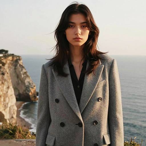 Seaside Fashion Editorial: Face-Framing Layers