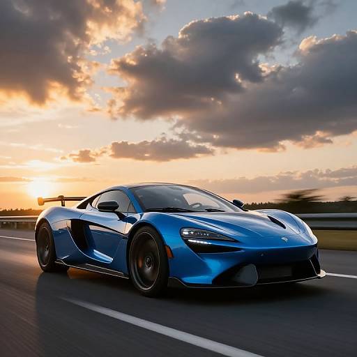 Sleek Fastback Racing at Sunset