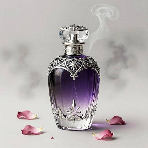Intricate Artisanal Perfume Bottle Illustration