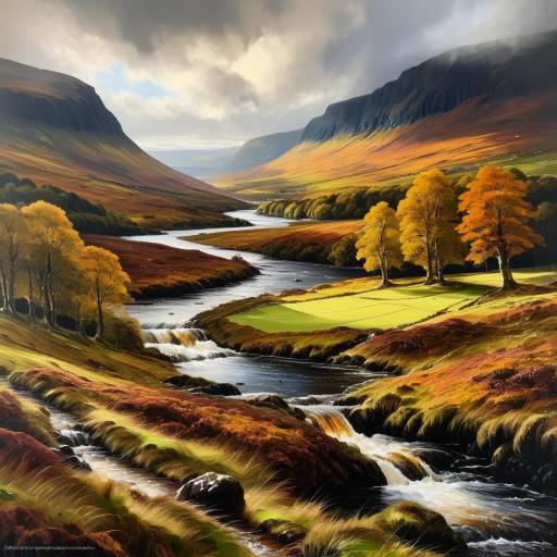 Scottish Highlands Autumn Landscape