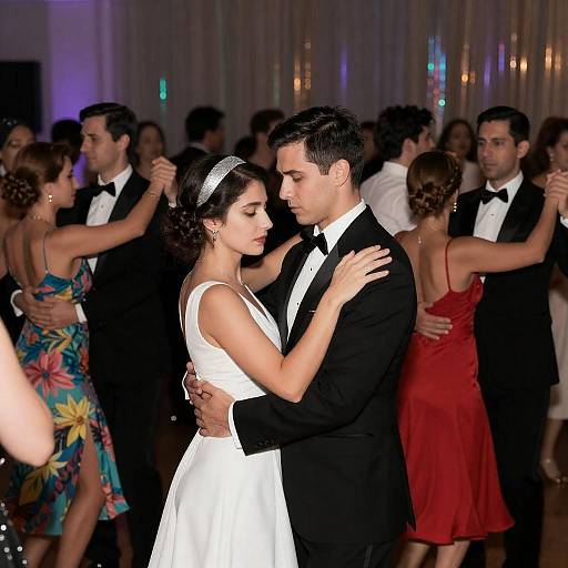 Captivating Dance Event Under Festive Lights