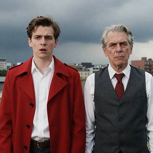 Dramatic Urban Portrait: Two Men