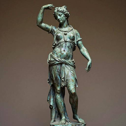 Photorealistic Bronze Oracle Statue