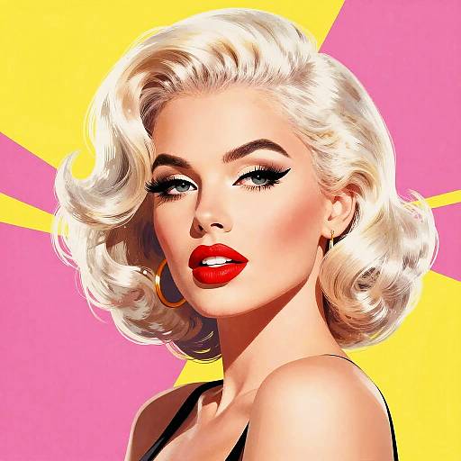 Glamorous Retro Pop Art Woman