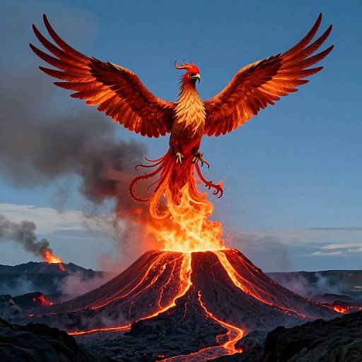 Surreal Phoenix Volcanic Dreamscape