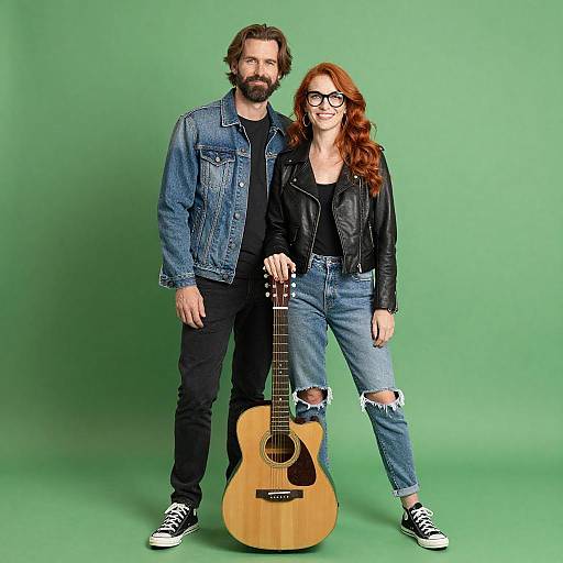Stylish Couple with Guitar