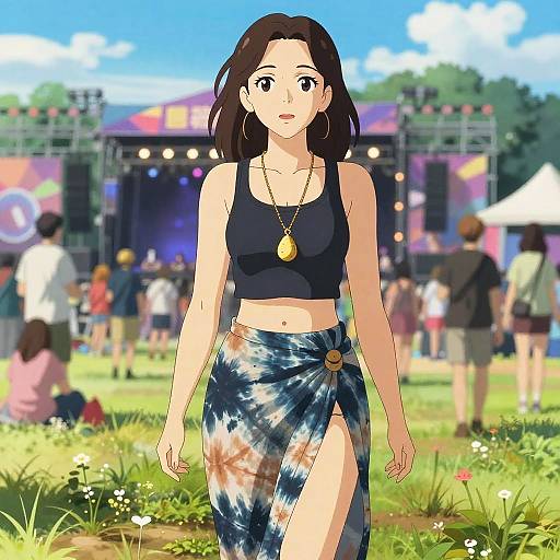 Bohemian Pear-Shaped Festival Style