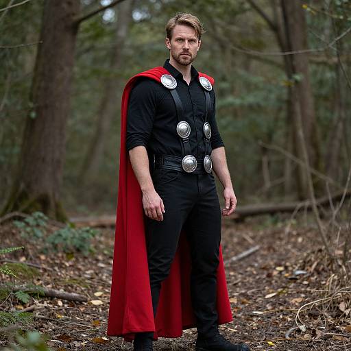 Thor-Inspired Backpack Costume Outdoors