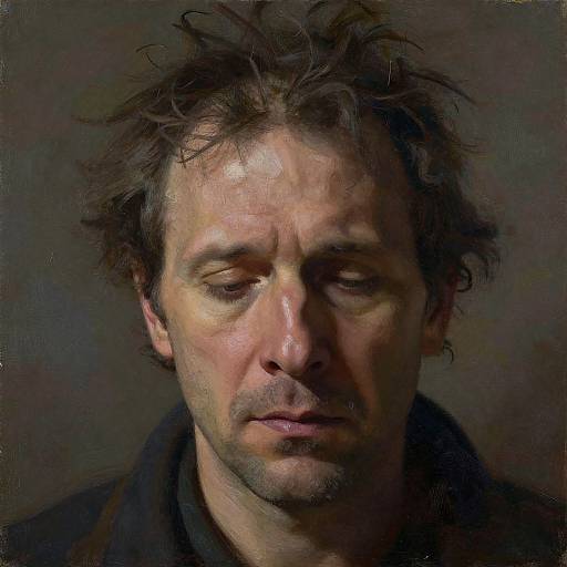 Portrait of Grieving Middle-Aged Man