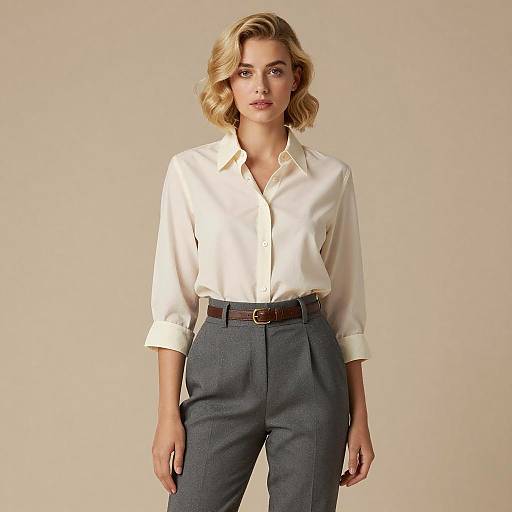 Classic French Fashion Portrait of Woman